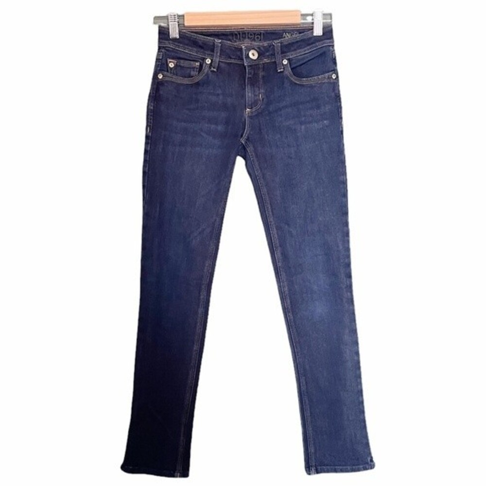DL1961 Jeans Women's Size 25 Angel Midrise Skinny Ankle Dark Wash Designer Denim